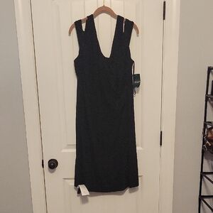 Lauren Ralph Lauren Black Sleeveless V-Neck Sheath Dress